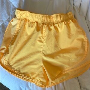 Nike Yellow Athletic Shorts Lightweight Moisture-Wicking